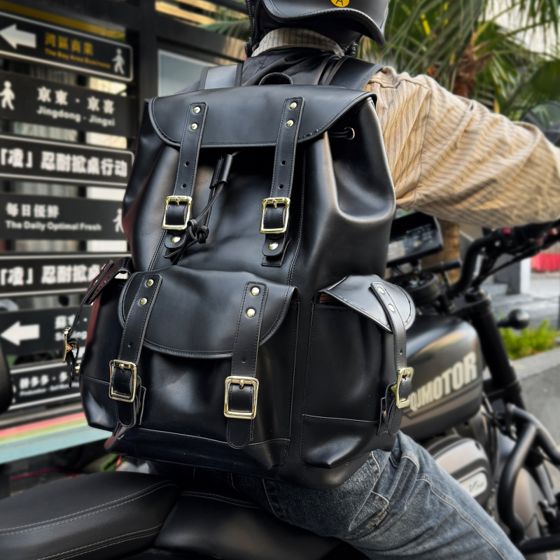 Genuine Leather Backpack - สินค้าใหม่กระเป๋าเป้สะพายหลังหนังแท้หรูหราผู้ชายหนังวัวแท้กระเป๋าเดินทางชายกระเป๋าเป้สะพายหลังวินเทจ 17 นิ้วแล็ปท็อปกระเป๋านักเรียนกระเป๋าเป้สะพายหลัง