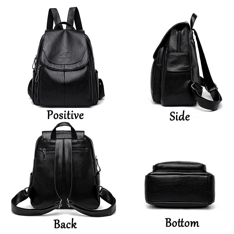 Genuine Leather Backpack - กระเป๋าเป้หนังแท้สไตล์วินเทจสำหรับผู้หญิง 9 สี กระเป๋าสะพายไหล่สำหรับเดินทางแบบลำลอง กระเป๋าเป้สำหรับผู้หญิง กระเป๋าไปโรงเรียน