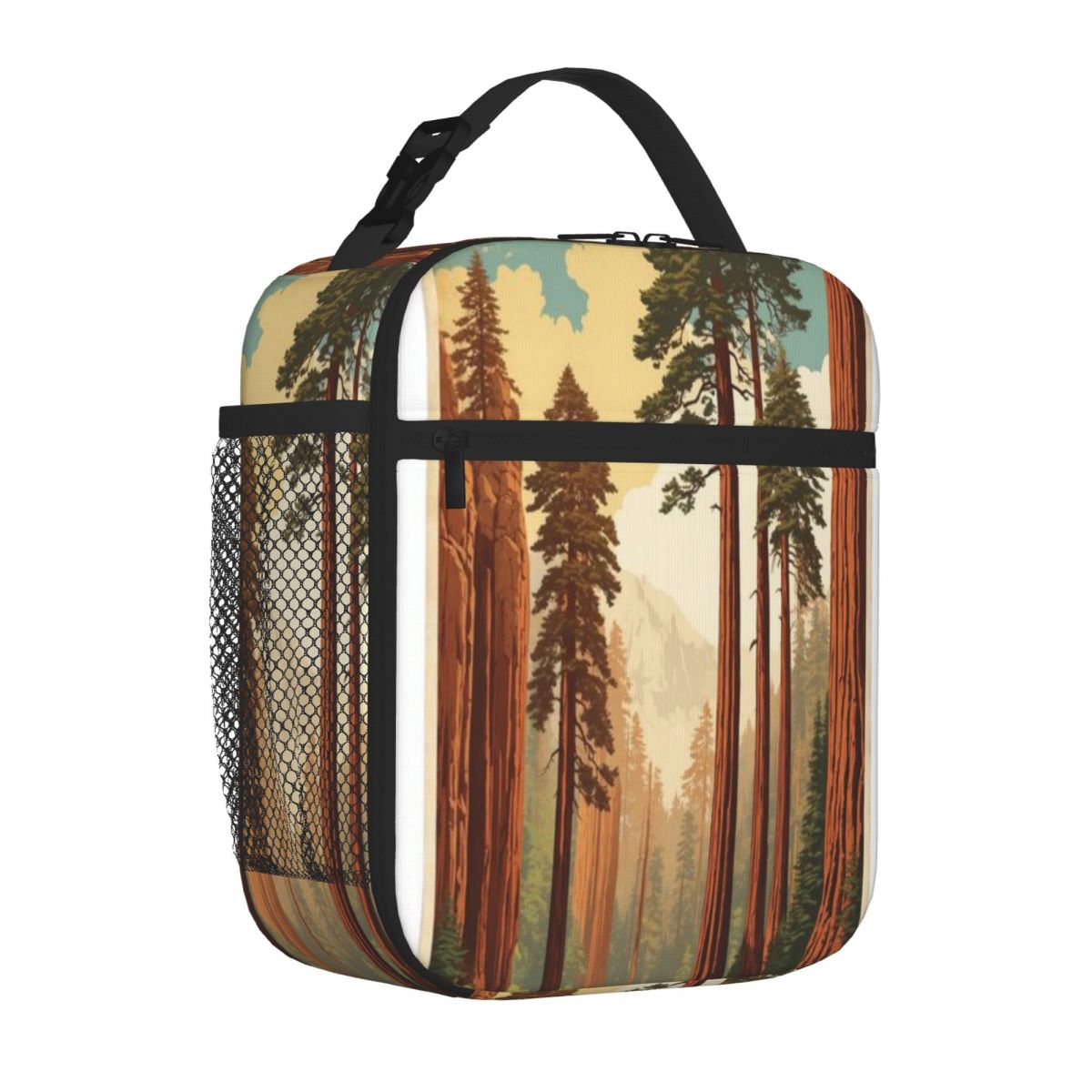 Luxury Bags Usa - กระเป๋าใส่อาหารปิกนิกสำหรับเดินทาง ลายอุทยานแห่งชาติเรดวูด สหรัฐอเมริกา สไตล์วินเทจ ลดราคาพิเศษ