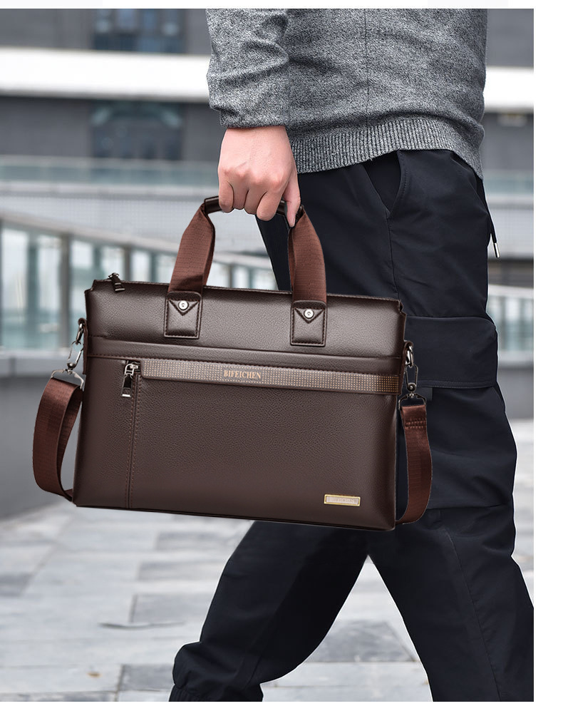 Luxury Bags 2026 - กระเป๋าเอกสารหนังแบรนด์หรูใหม่ปี 2026 สำหรับผู้ชาย ใส่แล็ปท็อป ใส่เอกสาร A4