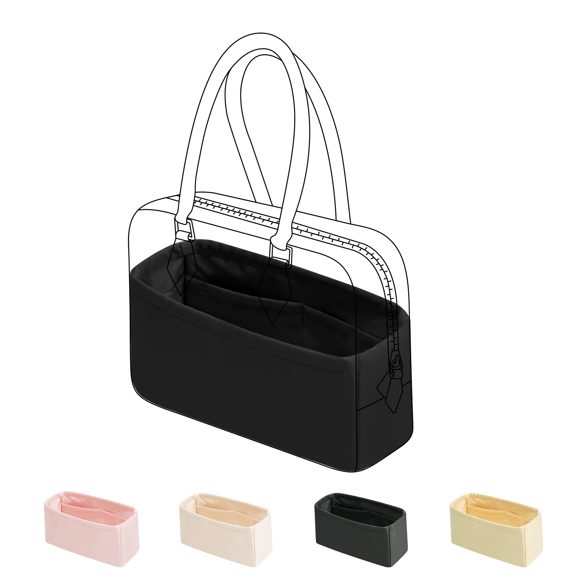 Luxury Bags Hermes - ที่จัดระเบียบกระเป๋าไหม DGAZ สำหรับกระเป๋า Hermes Plume，ที่จัดระเบียบกระเป๋าเนื้อผ้าเรียบลื่น，ที่จัดทรงกระเป๋าถือและกระเป๋าโท้ทสุดหรู