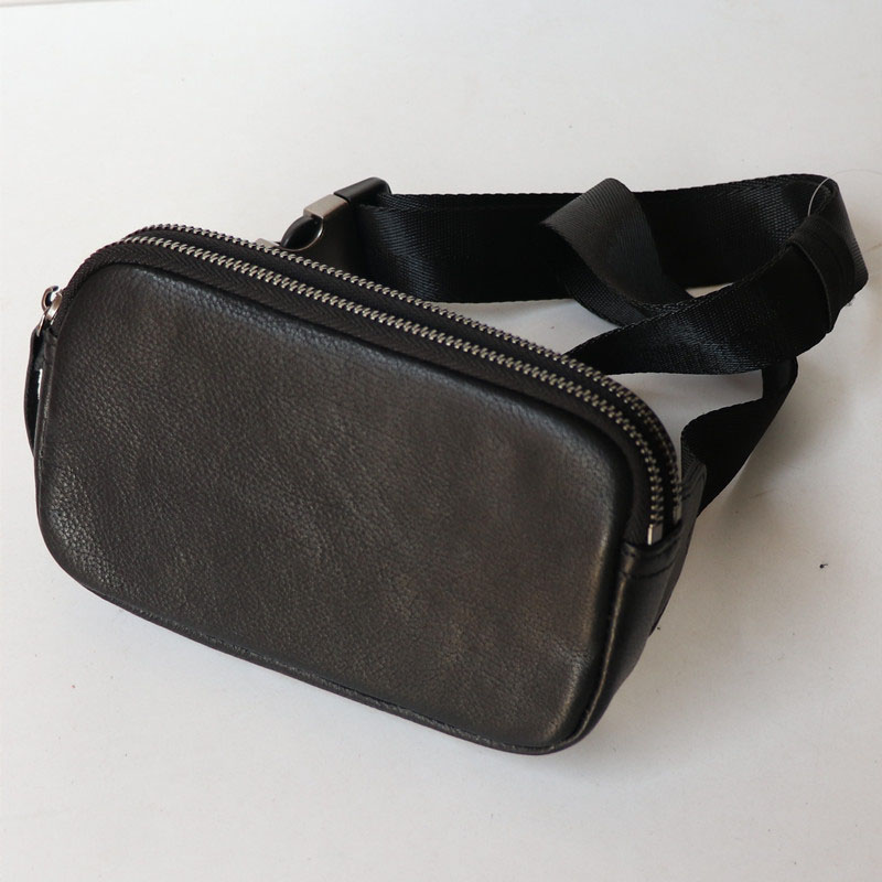 Genuine Leather Backpack - AETOO ใหม่ Mini กลางแจ้งขนาดเล็ก Fanny Pack
