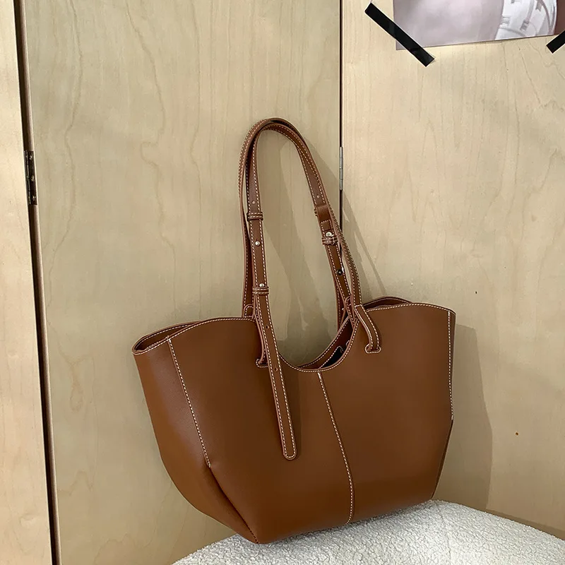Luxury Bag Collection - กระเป๋าถือผู้หญิงวินเทจ ความจุขนาดใหญ่ กระเป๋าสะพายไหล่สำหรับช้อปปิ้งแบบพกพา กระเป๋าถือหนัง PU หรูหราสำหรับผู้หญิง