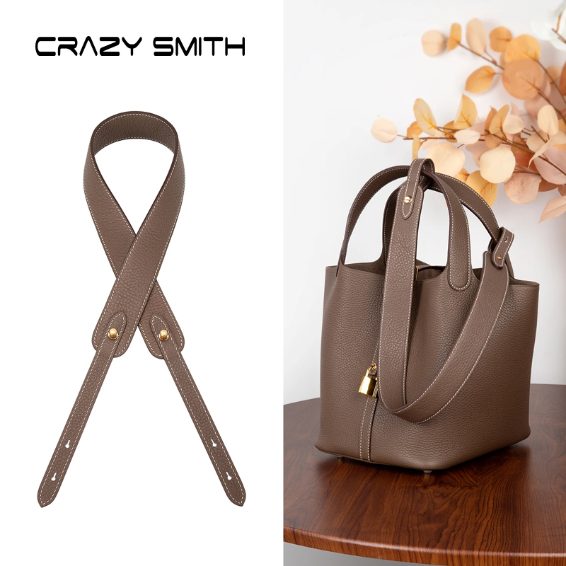 Luxury Bags Hermes - CRAZYSMITH สายคล้องกระเป๋าหนังแท้หรูหราสำหรับ Hermes Picotin สายรัดไหล่ปรับได้เปลี่ยนกระเป๋าถือเข็มขัดกระเป๋าอุปกรณ์เสริม