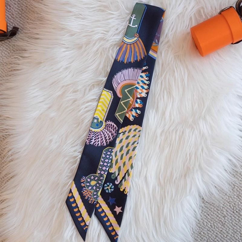 Luxury Bags Hermes - ผ้าพันคอยาวหรูหราพร้อมการออกแบบอินทรธนูสําหรับ Hermes แรงบันดาลใจตะกร้ากระเป๋าจัดแต่งทรงผม Ins อุปกรณ์เสริมอินเทรนด์จัดส่งฟรี