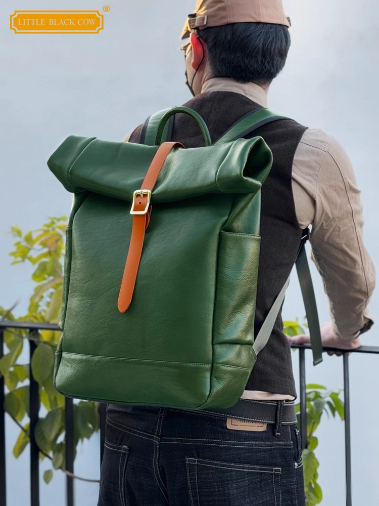 กระเป๋าเป้สะพายหลังหนังแท้ความ - Genuine Leather Backpack บทวิจารณ์และราคา