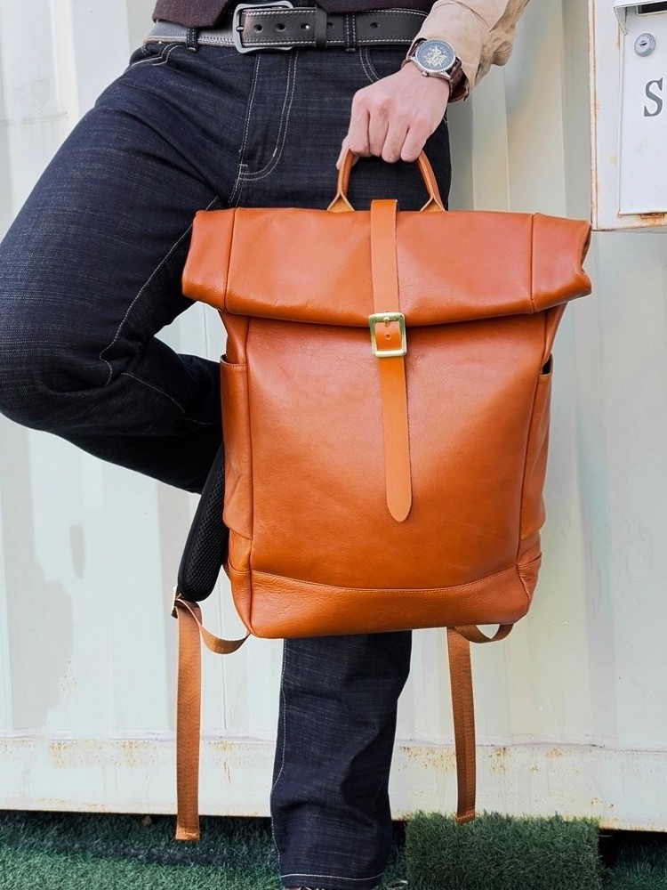กระเป๋าเป้สะพายหลังหนังแท้ความ - Genuine Leather Backpack บทวิจารณ์และราคา