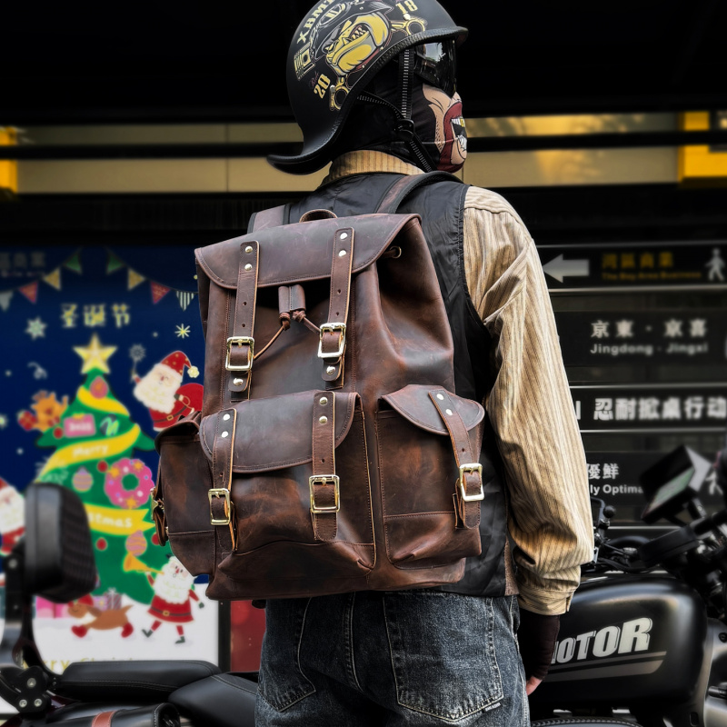 สินค้าใหม่กระเป๋าเป้สะพายหลังห - Genuine Leather Backpack บทวิจารณ์และราคา