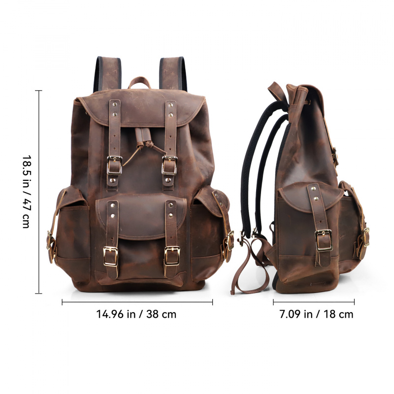 สินค้าใหม่กระเป๋าเป้สะพายหลังห - Genuine Leather Backpack บทวิจารณ์และราคา