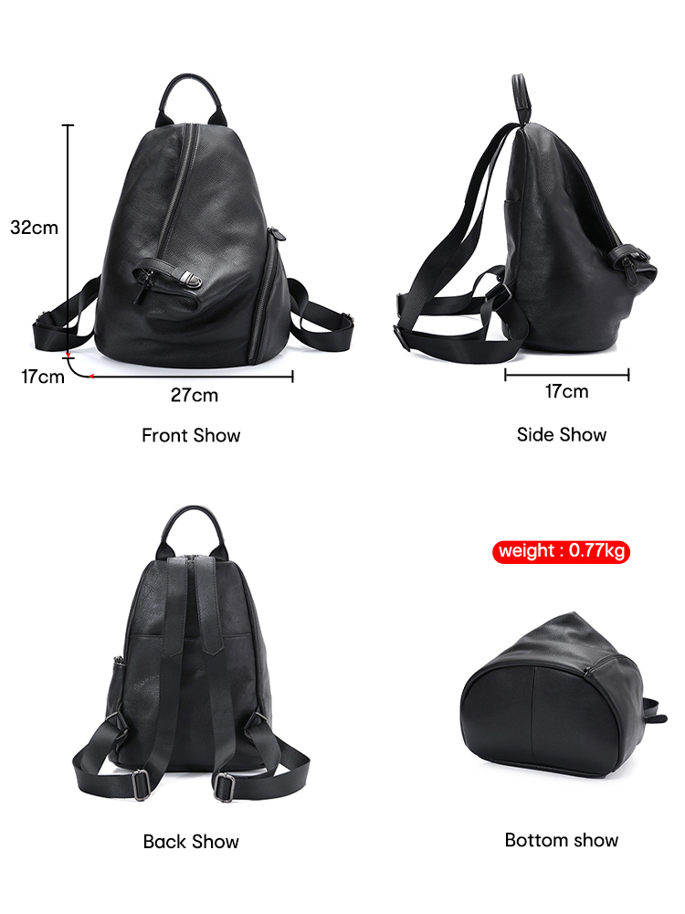 Zency ของแท้หนัง Anti-Theft กร - Genuine Leather Backpack บทวิจารณ์และราคา