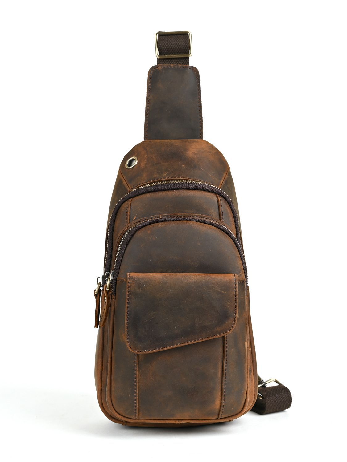 ดีไซเนอร์หรูหรากระเป๋าคาดหน้าอ - Genuine Leather Backpack บทวิจารณ์และราคา