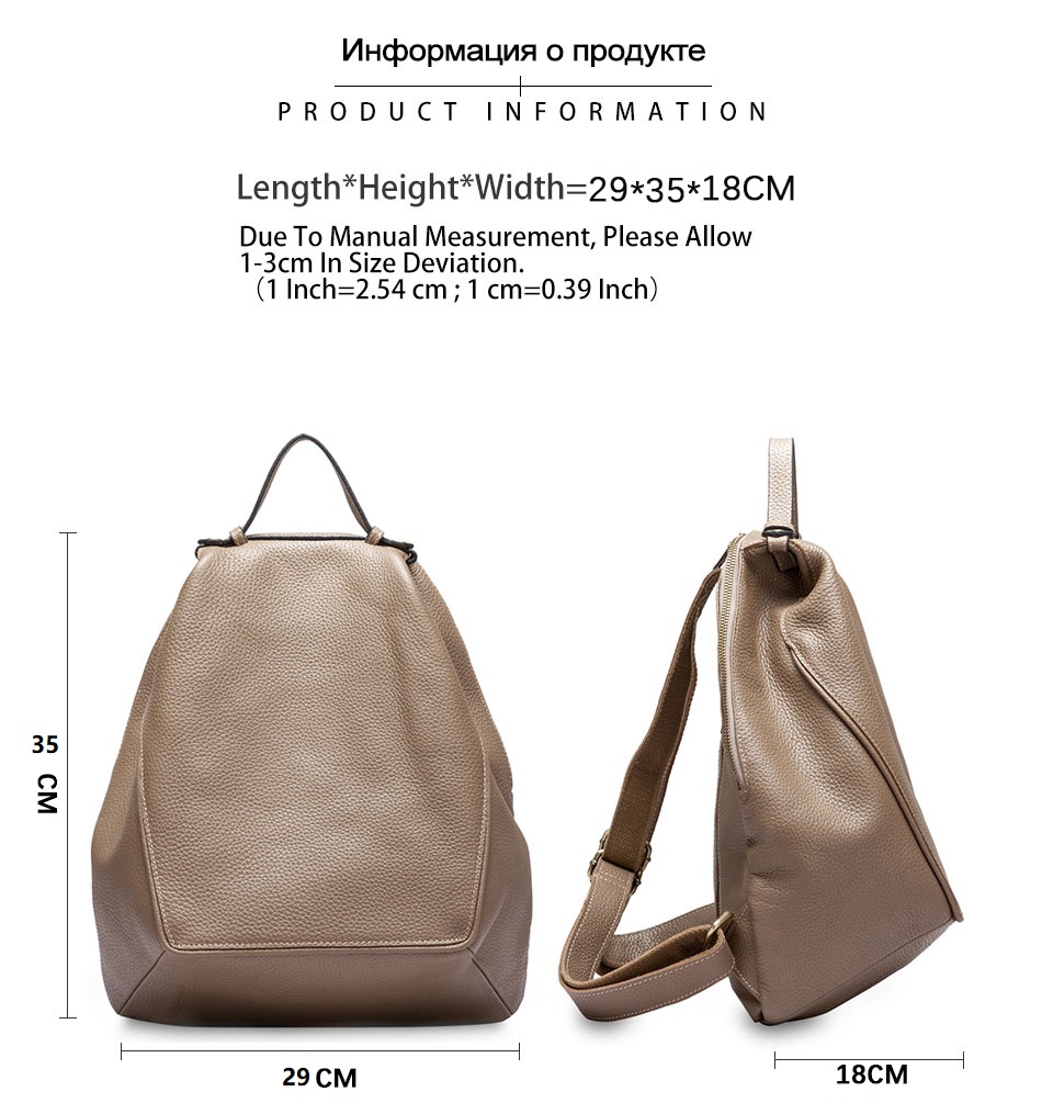 Zency ผู้หญิง 100% ของแท้หนัง  - Genuine Leather Backpack บทวิจารณ์และราคา