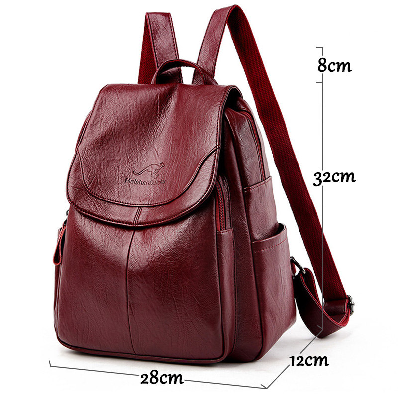 กระเป๋าเป้หนังแท้สไตล์วินเทจสำ - Genuine Leather Backpack บทวิจารณ์และราคา