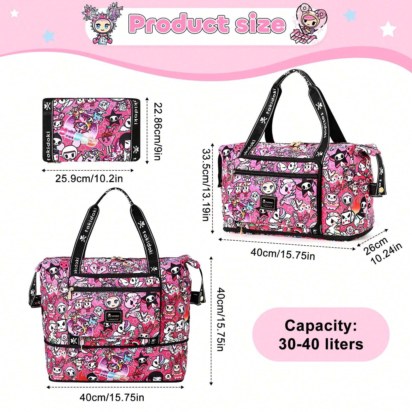 กระเป๋าเดินทาง Tokidoki ลิขสิท - Weekender Bag Duffle บทวิจารณ์และราคา