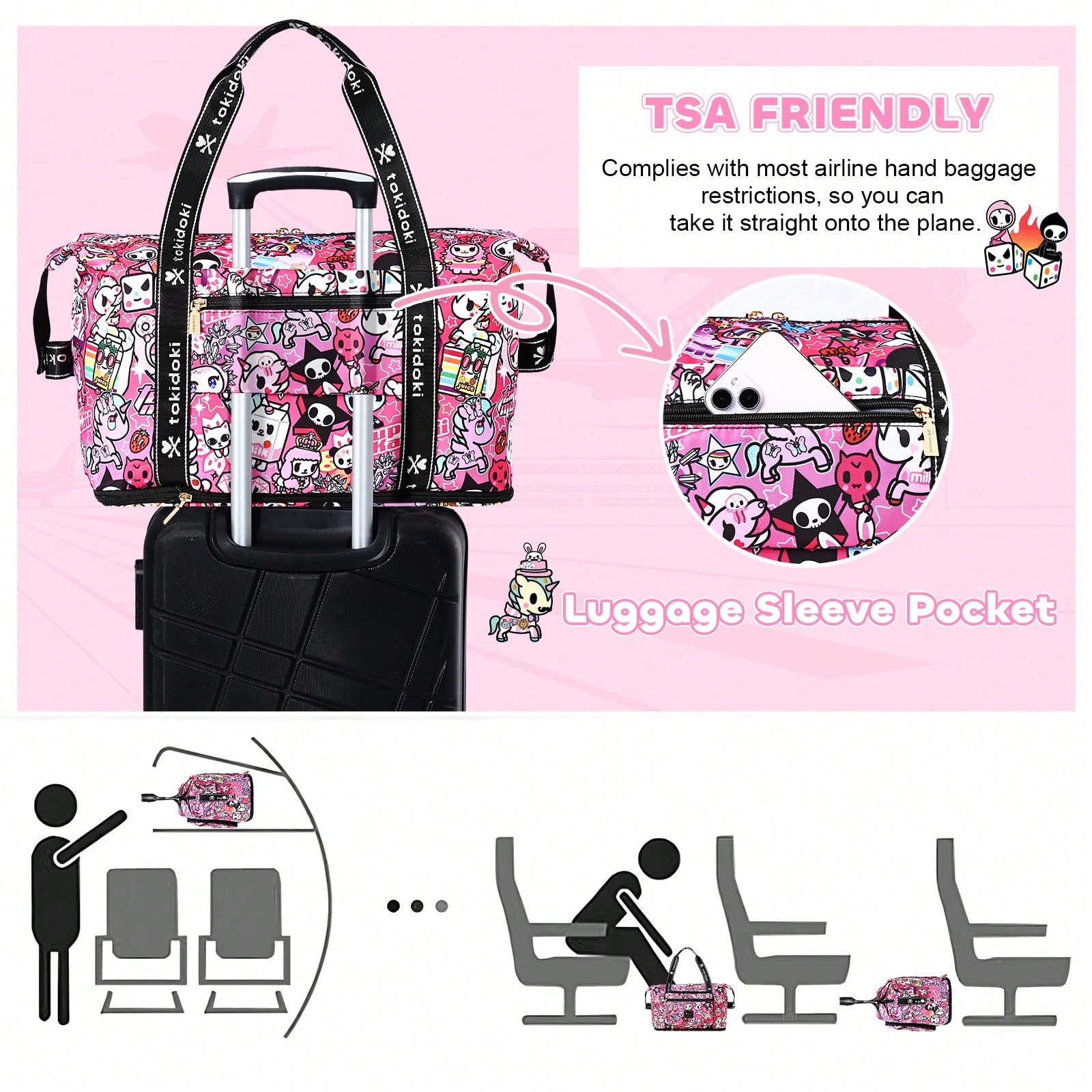 กระเป๋าเดินทาง Tokidoki ลิขสิท - Weekender Bag Duffle บทวิจารณ์และราคา