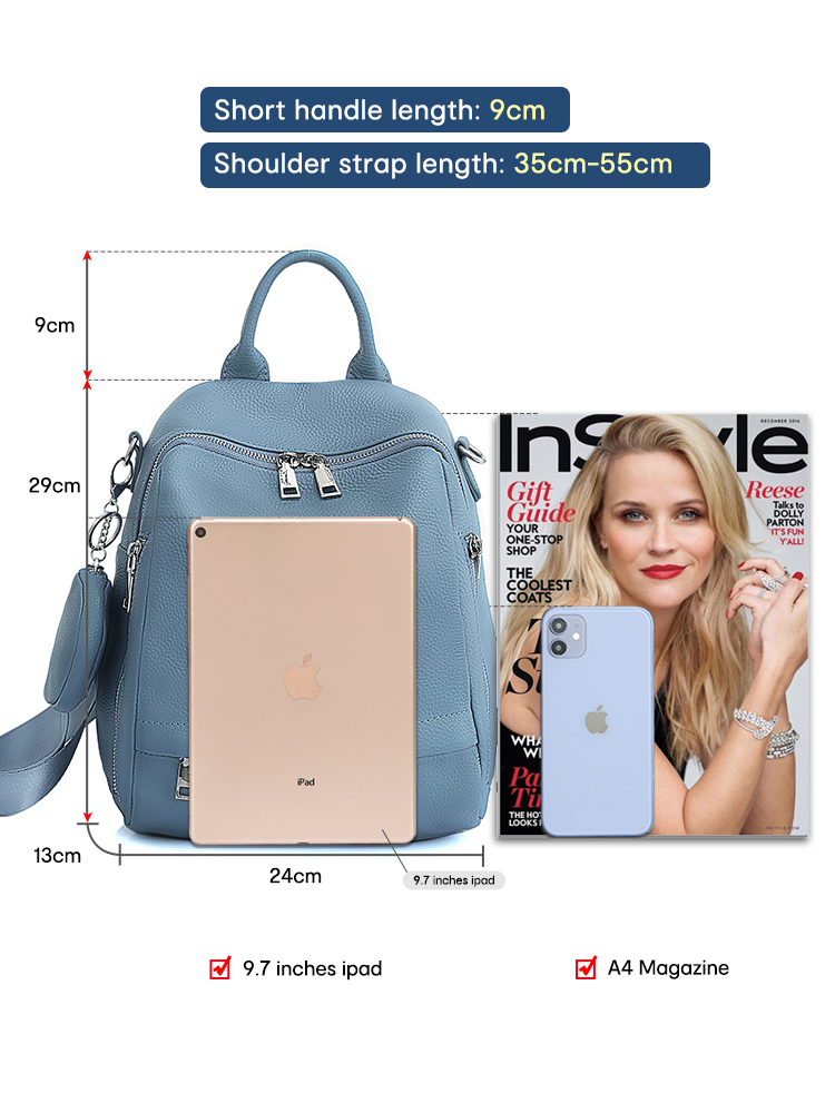 เซนซี่กระเป๋าเป้สะพายหลังหนังแ - Genuine Leather Backpack บทวิจารณ์และราคา