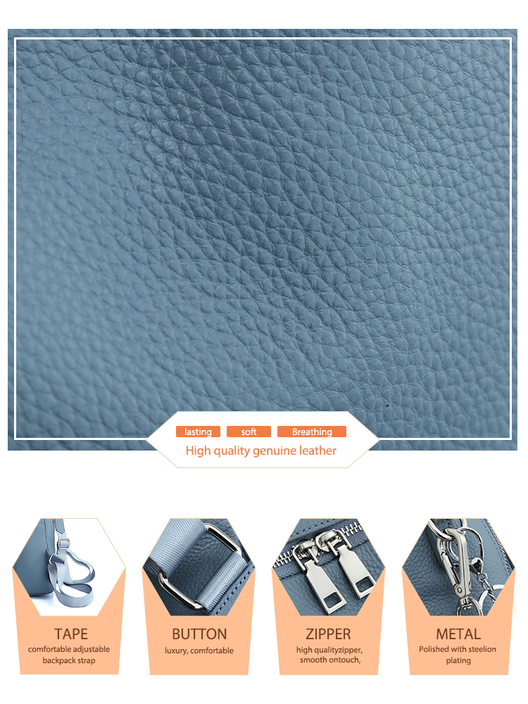 เซนซี่กระเป๋าเป้สะพายหลังหนังแ - Genuine Leather Backpack บทวิจารณ์และราคา