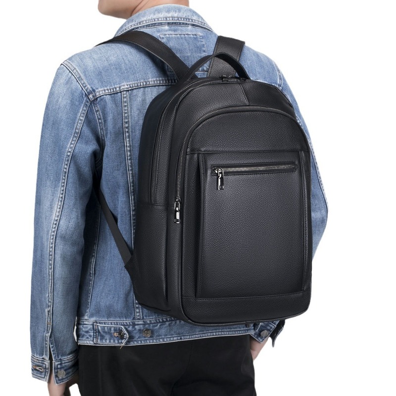 กระเป๋าหนังสะพายไหล่คู่สำหรับผ - Genuine Leather Backpack บทวิจารณ์และราคา