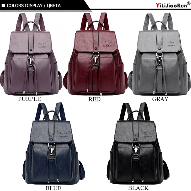 กระเป๋าเป้สะพายหลังป้องกันการโ - Genuine Leather Backpack บทวิจารณ์และราคา