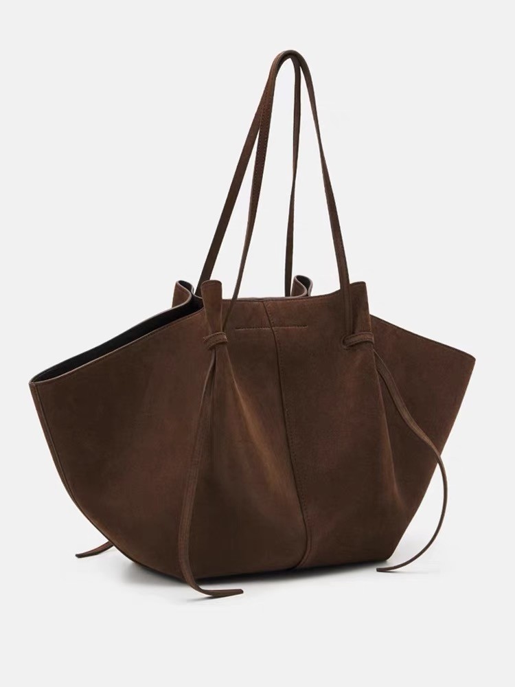 Faux Suede Tote กระเป๋าผู้หญิง - Luxury Bags Names บทวิจารณ์และราคา