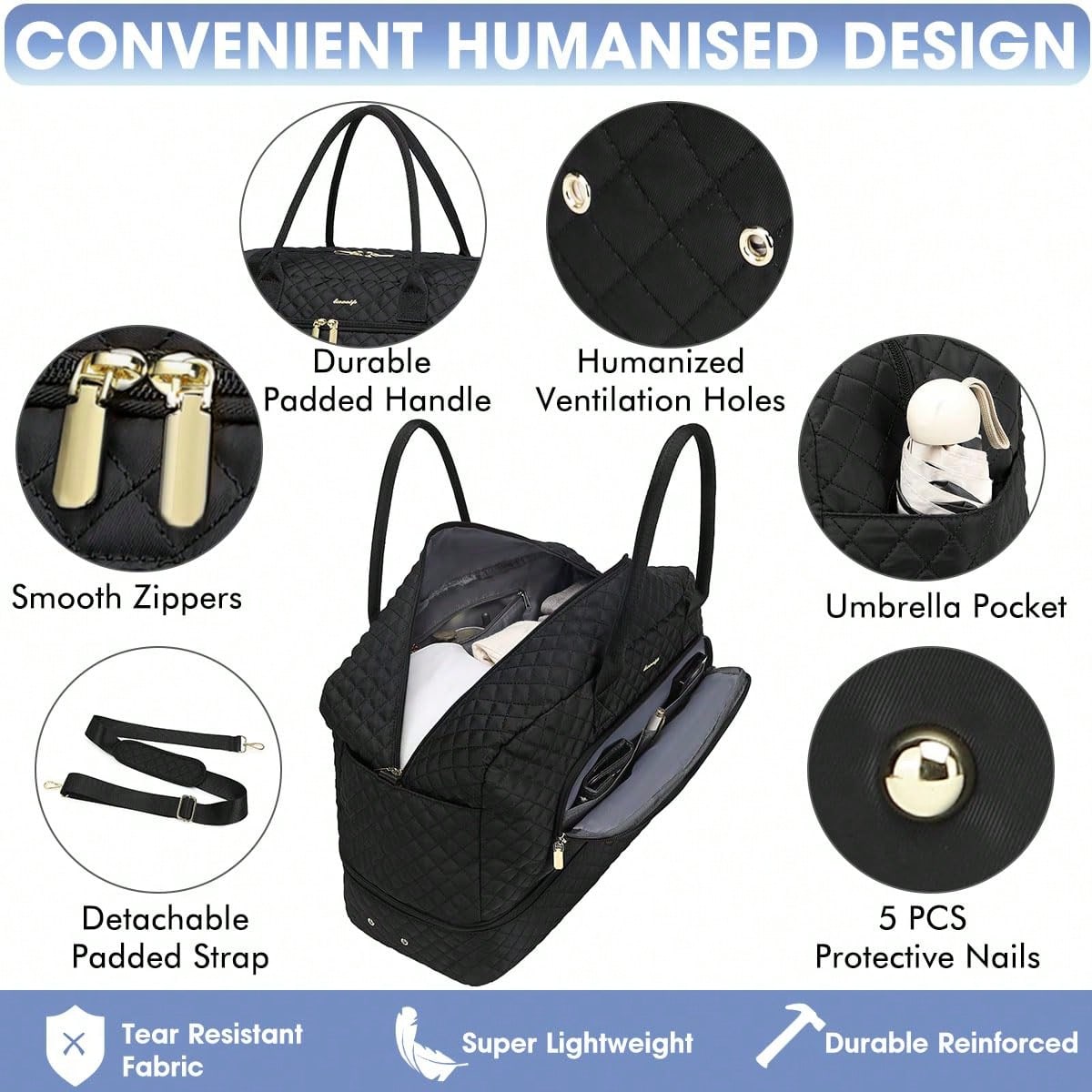 กระเป๋าเดินทางขนาดใหญ่สำหรับผู - Weekender Bag Duffle บทวิจารณ์และราคา