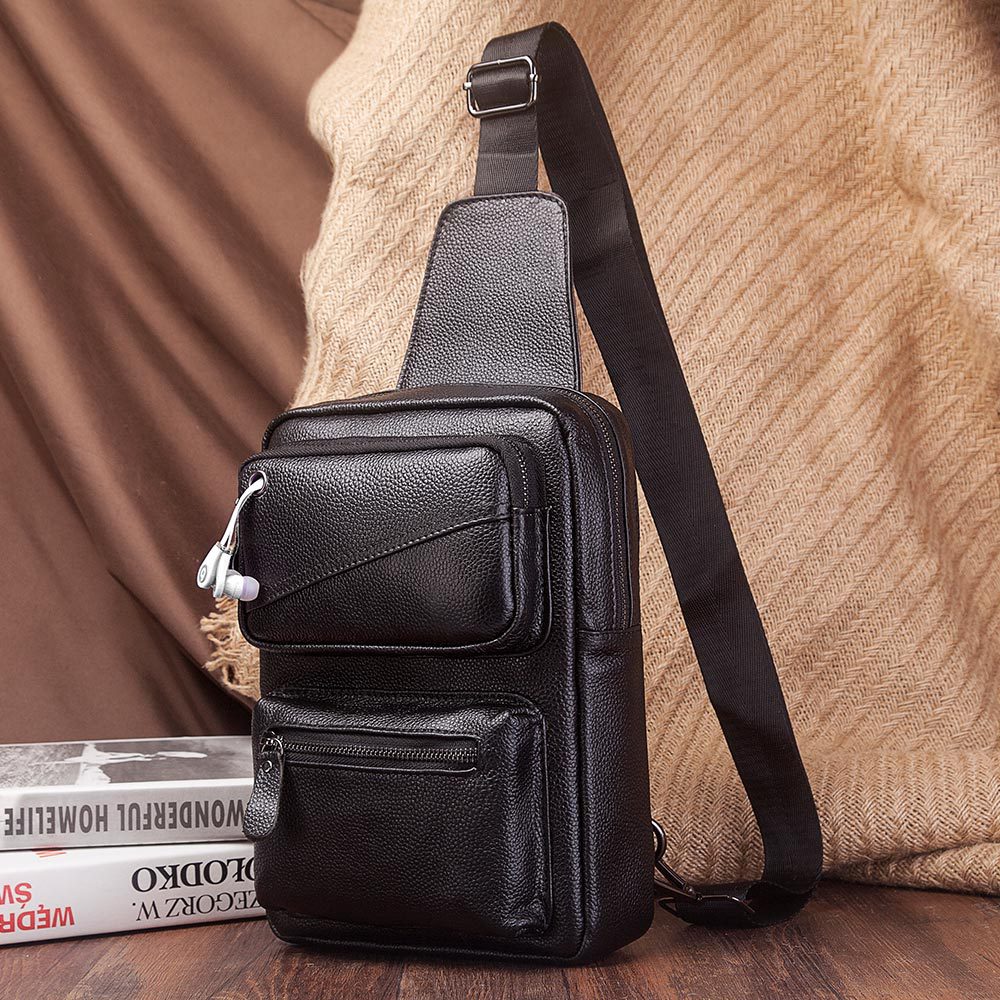 กระเป๋าคาดหน้าอกมัลติฟังก์ชันแ - Genuine Leather Backpack บทวิจารณ์และราคา
