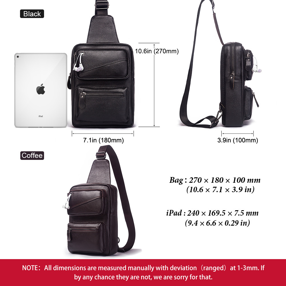 กระเป๋าคาดหน้าอกมัลติฟังก์ชันแ - Genuine Leather Backpack บทวิจารณ์และราคา