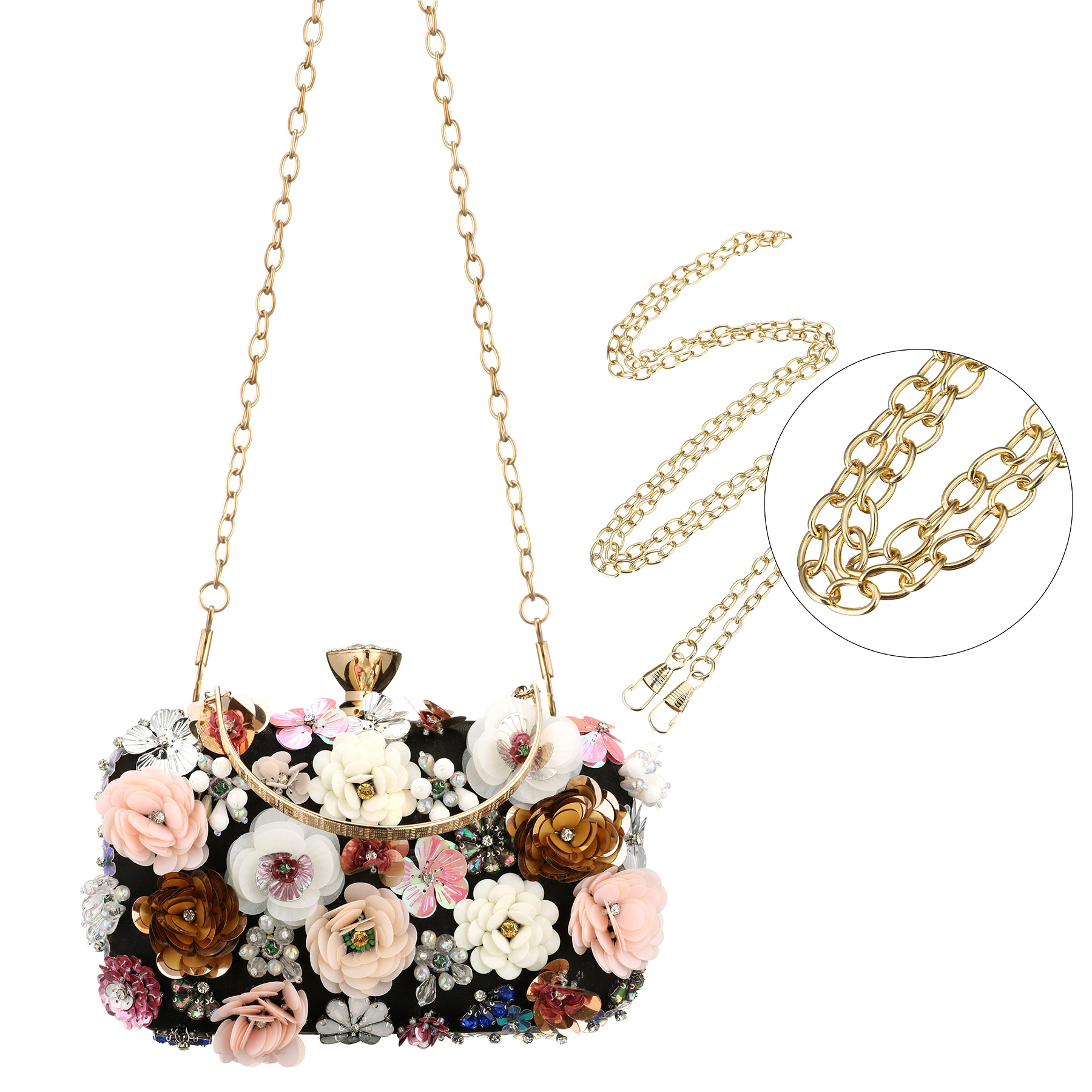 กระเป๋าคลัทช์งานปักลายดอกไม้ปร - Luxury Bag Collection บทวิจารณ์และราคา