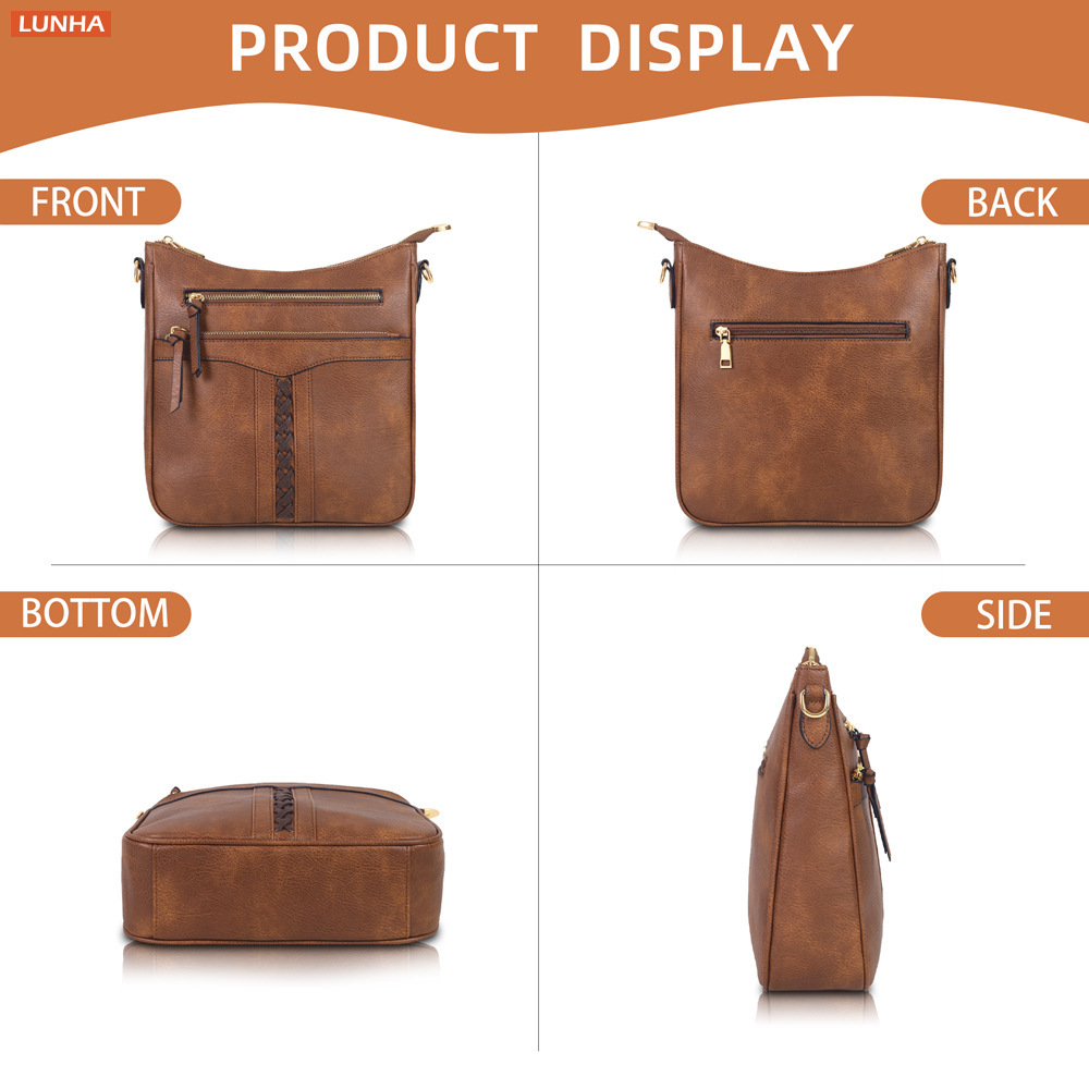กระเป๋าสะพายข้างทรงถังแบบถักสไ - Saddle Bag Distressed บทวิจารณ์และราคา