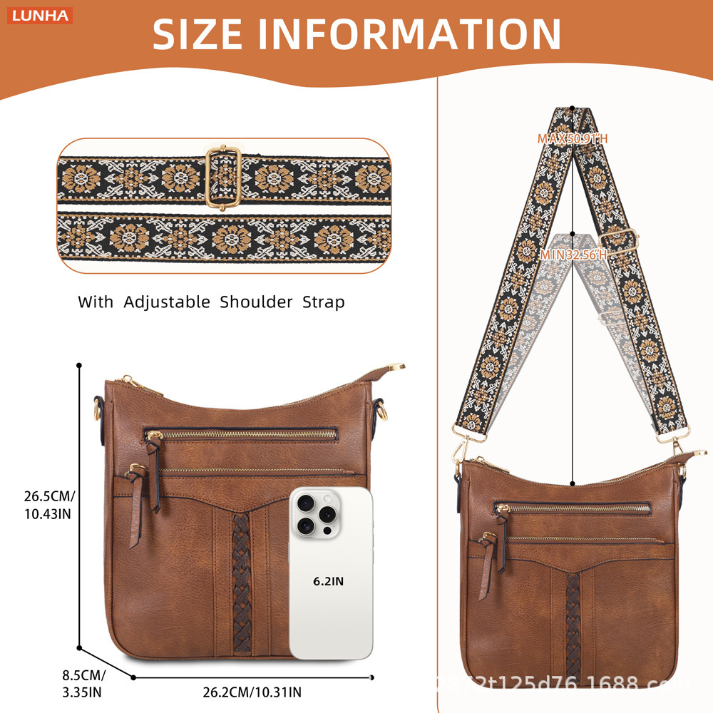 กระเป๋าสะพายข้างทรงถังแบบถักสไ - Saddle Bag Distressed บทวิจารณ์และราคา