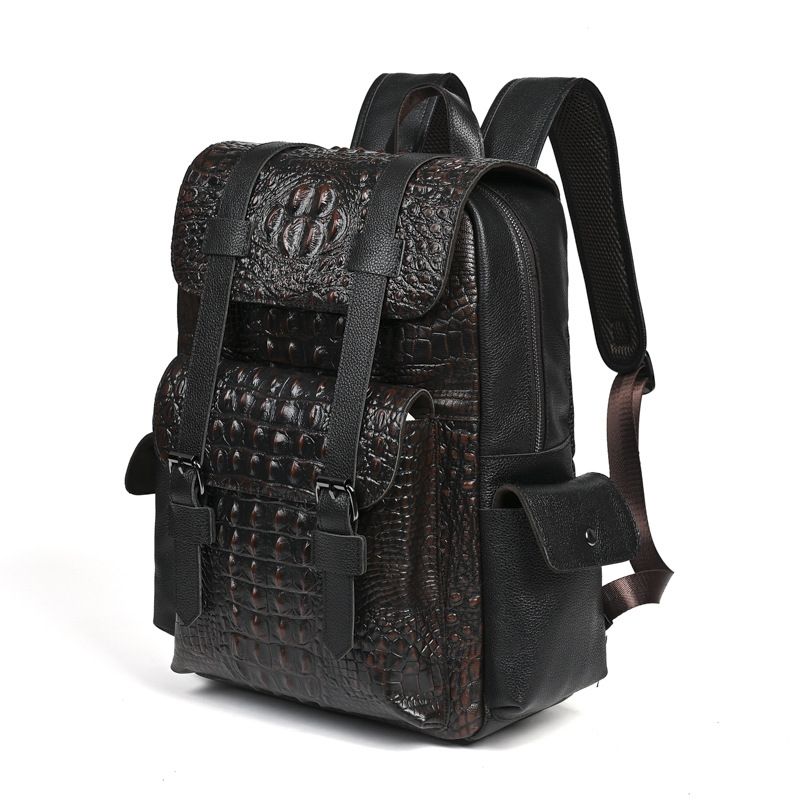 2026 ใหม่แฟชั่นอัลลิเกเตอร์แบร - Genuine Leather Backpack บทวิจารณ์และราคา