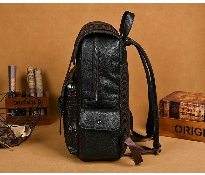 2026 ใหม่แฟชั่นอัลลิเกเตอร์แบร - Genuine Leather Backpack บทวิจารณ์และราคา