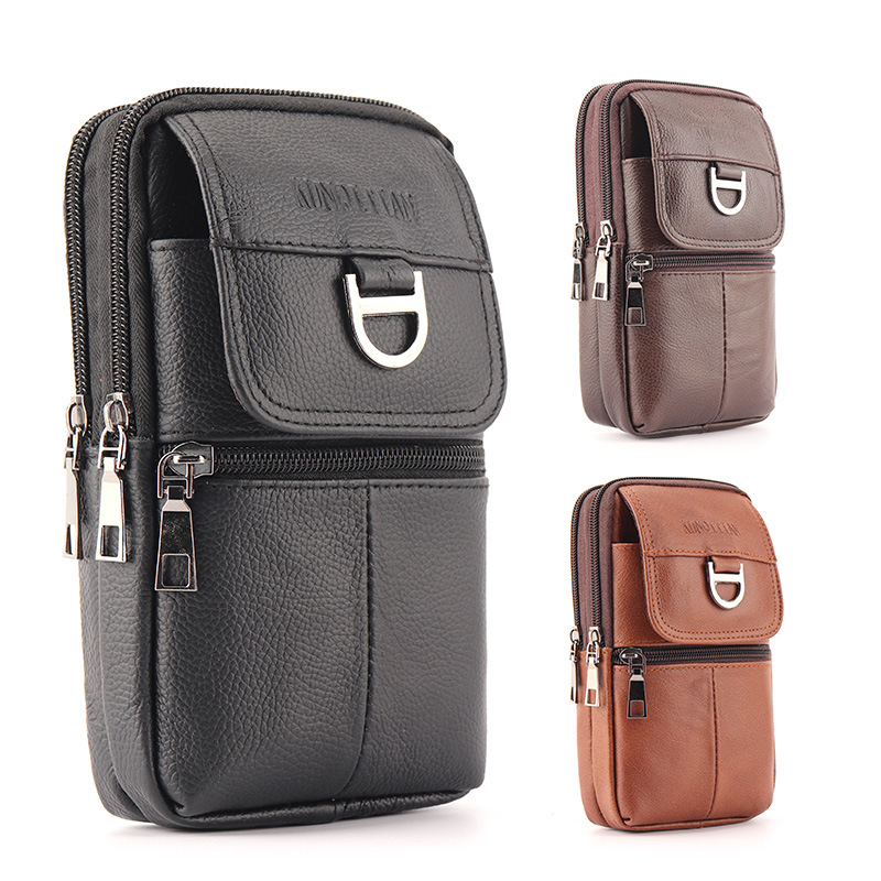 กระเป๋าคาดเอวหนังสำหรับผู้ชาย  - Genuine Leather Backpack บทวิจารณ์และราคา