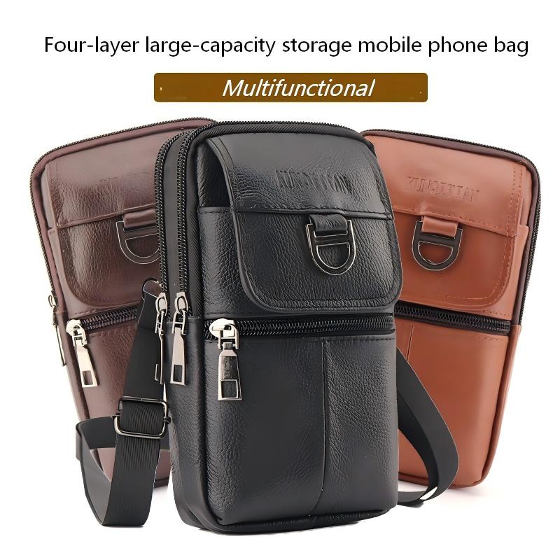 กระเป๋าคาดเอวหนังสำหรับผู้ชาย  - Genuine Leather Backpack บทวิจารณ์และราคา
