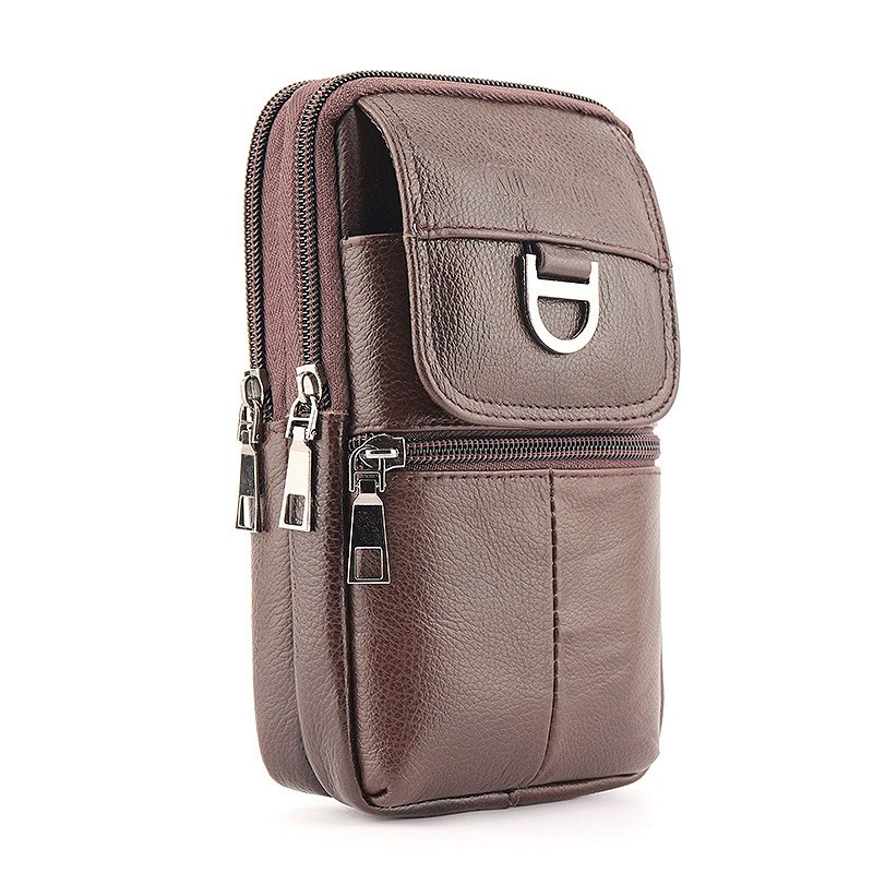 กระเป๋าคาดเอวหนังสำหรับผู้ชาย  - Genuine Leather Backpack บทวิจารณ์และราคา